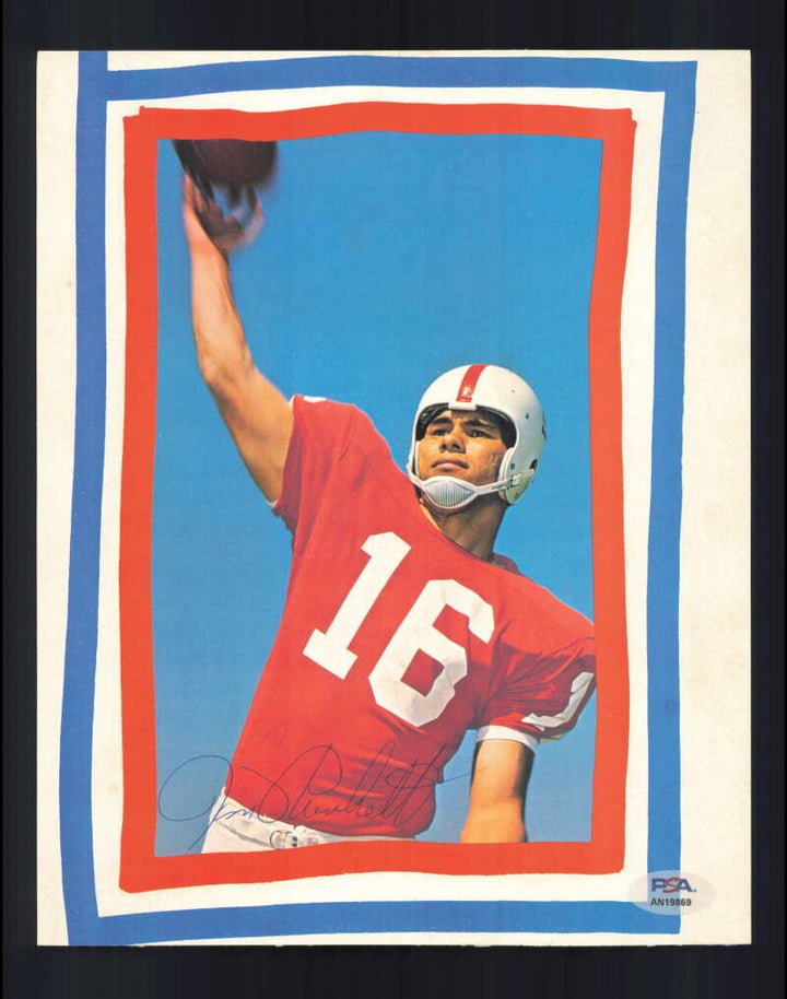 Jim Plunkett PSA DNA Signed  Vintage 8x10 Photo Autograph Stanford