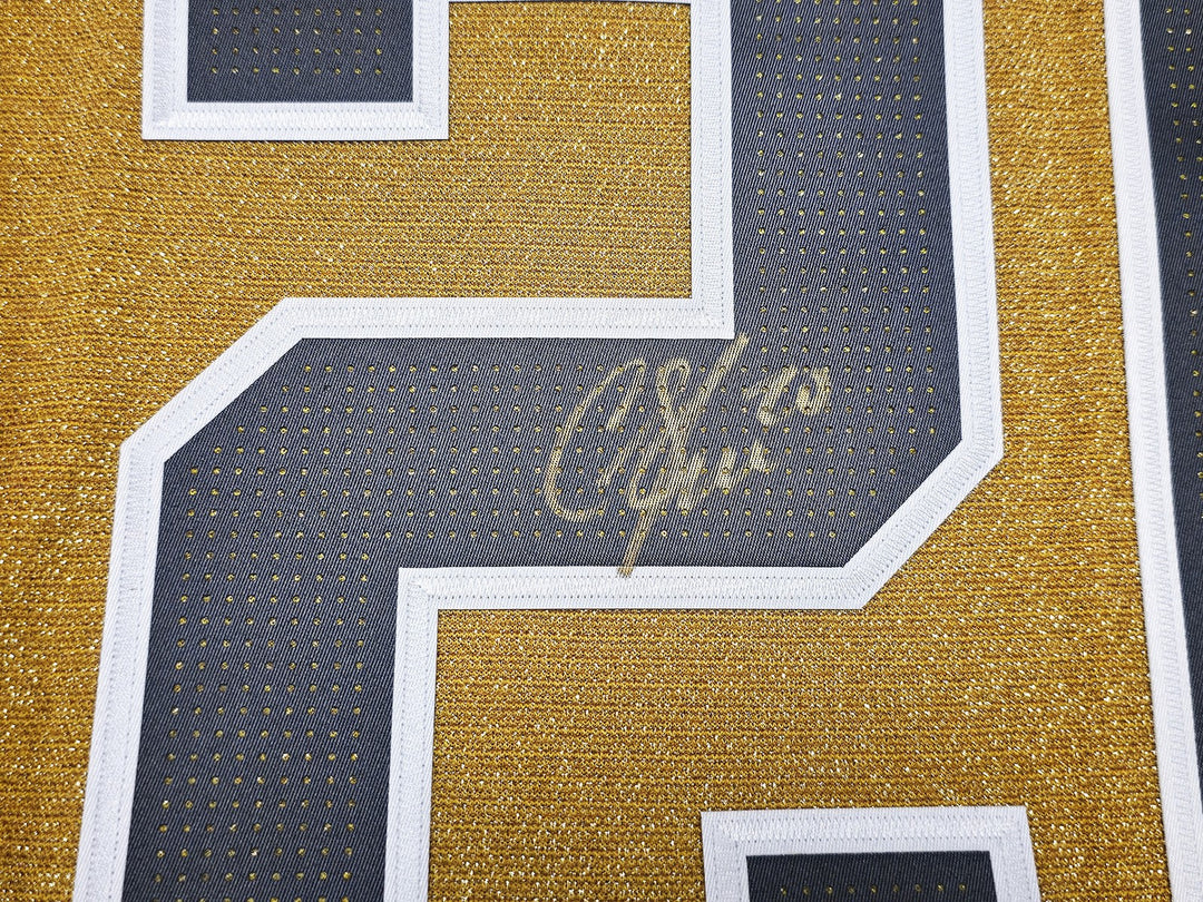 Golden Knights Chandler Stephenson Auto Gold Adidas 2023 Stanley Cup Jersey 52
