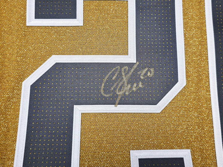 Golden Knights Chandler Stephenson Auto Gold Adidas 2023 Stanley Cup Jersey 52