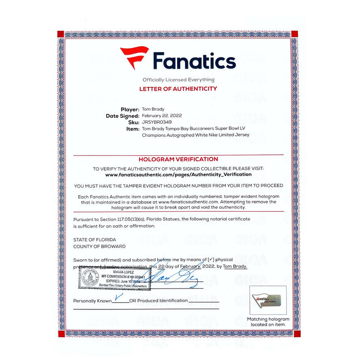 Tom Brady Autographed Tampa Bay Buccaneers Framed White Jersey Fanatics Signed