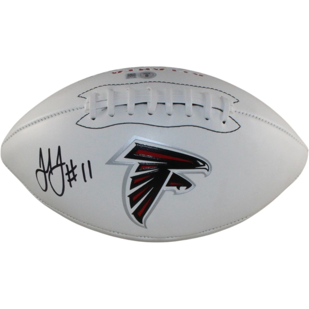 Julio Jones Autographed Atlanta Falcons Logo Football Beckett Witness 56461