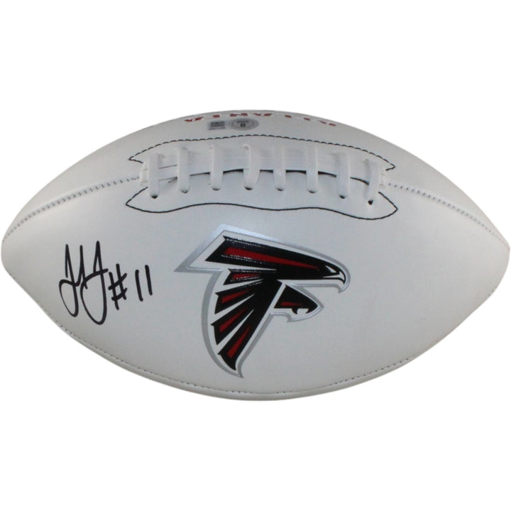 Julio Jones Autographed Atlanta Falcons Logo Football Beckett Witness 56461
