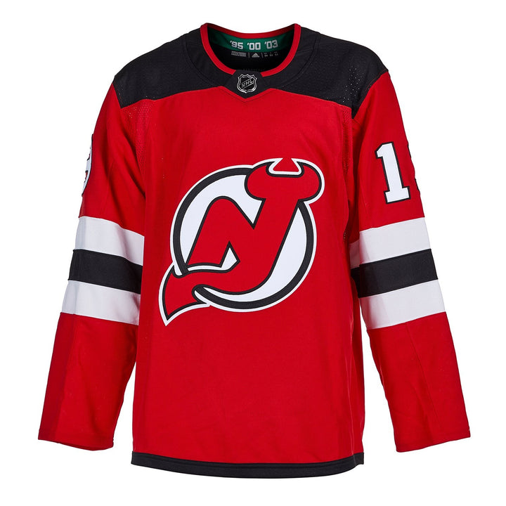 Nico Hischier Signed New Jersey Devils adidas Jersey with 1st Pick Note