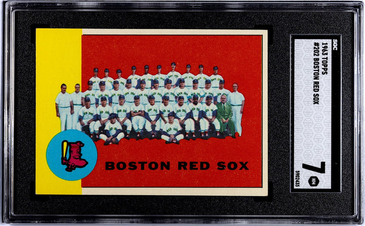 1963 Topps Boston Red Sox Team Card #202- SGC Graded 7 NM