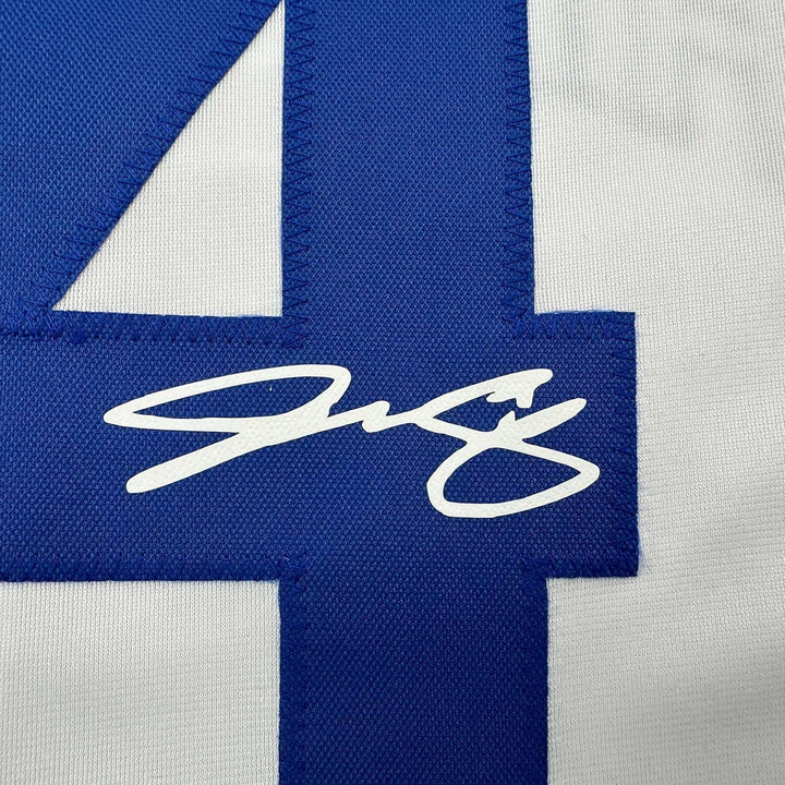 Framed Facsimile Autographed Jac Caglianone 35x39 Kansas City Reprint Jersey