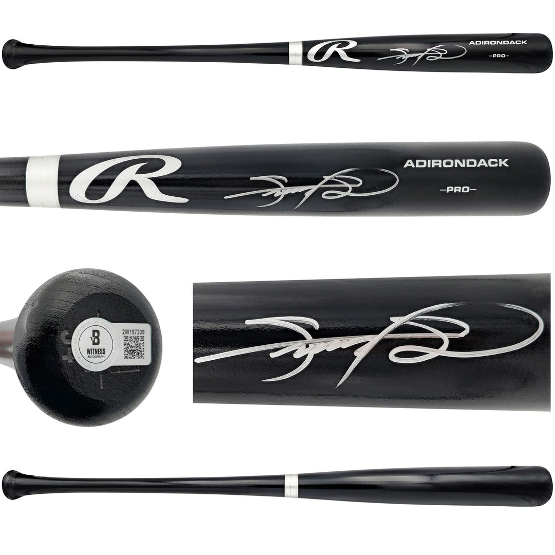 Sammy Sosa Signed Black Rawlings Adirondack Pro Baseball Bat Cubs Beckett Wit