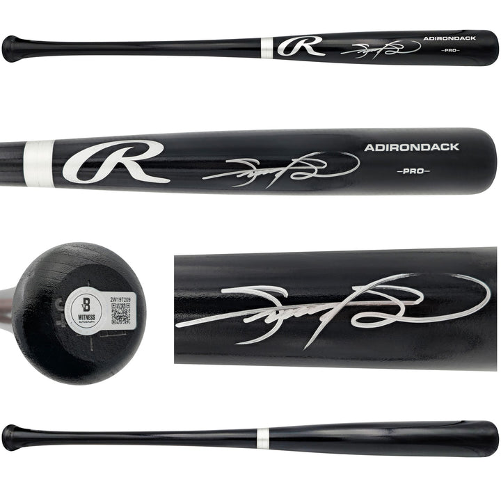 Sammy Sosa Signed Black Rawlings Adirondack Pro Baseball Bat Cubs Beckett Wit