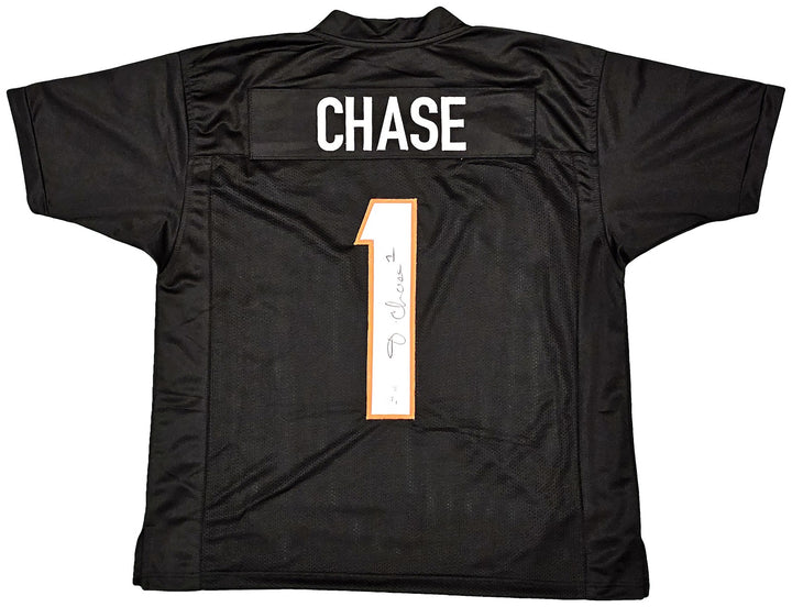 Cincinnati Bengals Ja'Marr Chase Signed Black Jersey Beckett Witness