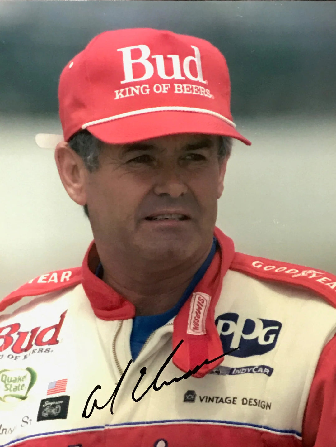 Al Unser Autographed 8x10 Racing Photo