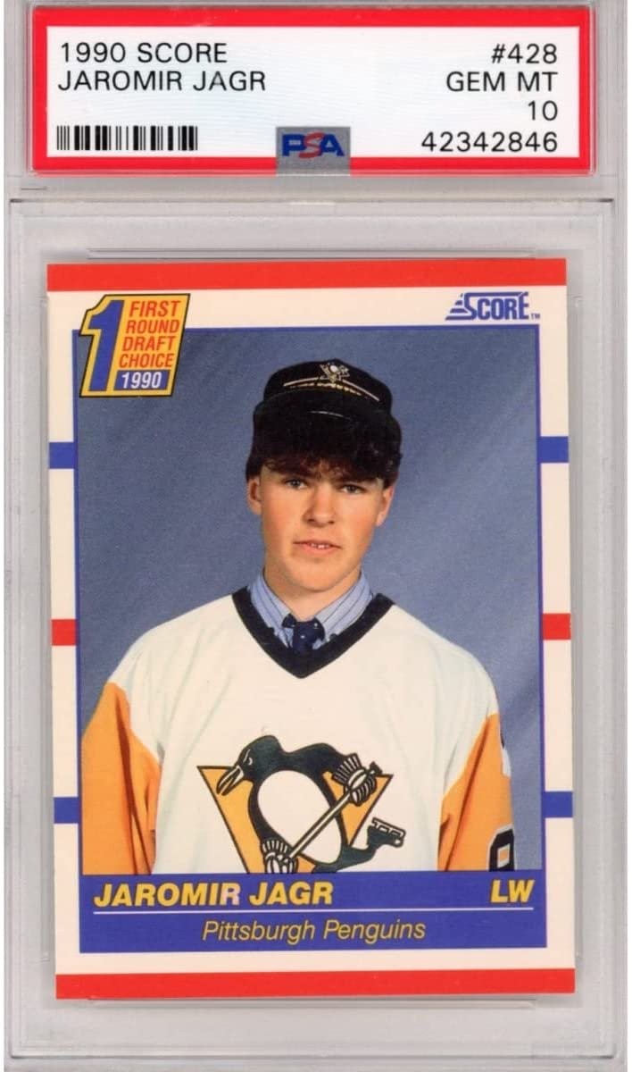 Graded 1990-91 Score Jaromir Jagr #428 Rookie RC Card PSA 10 Gem Mint