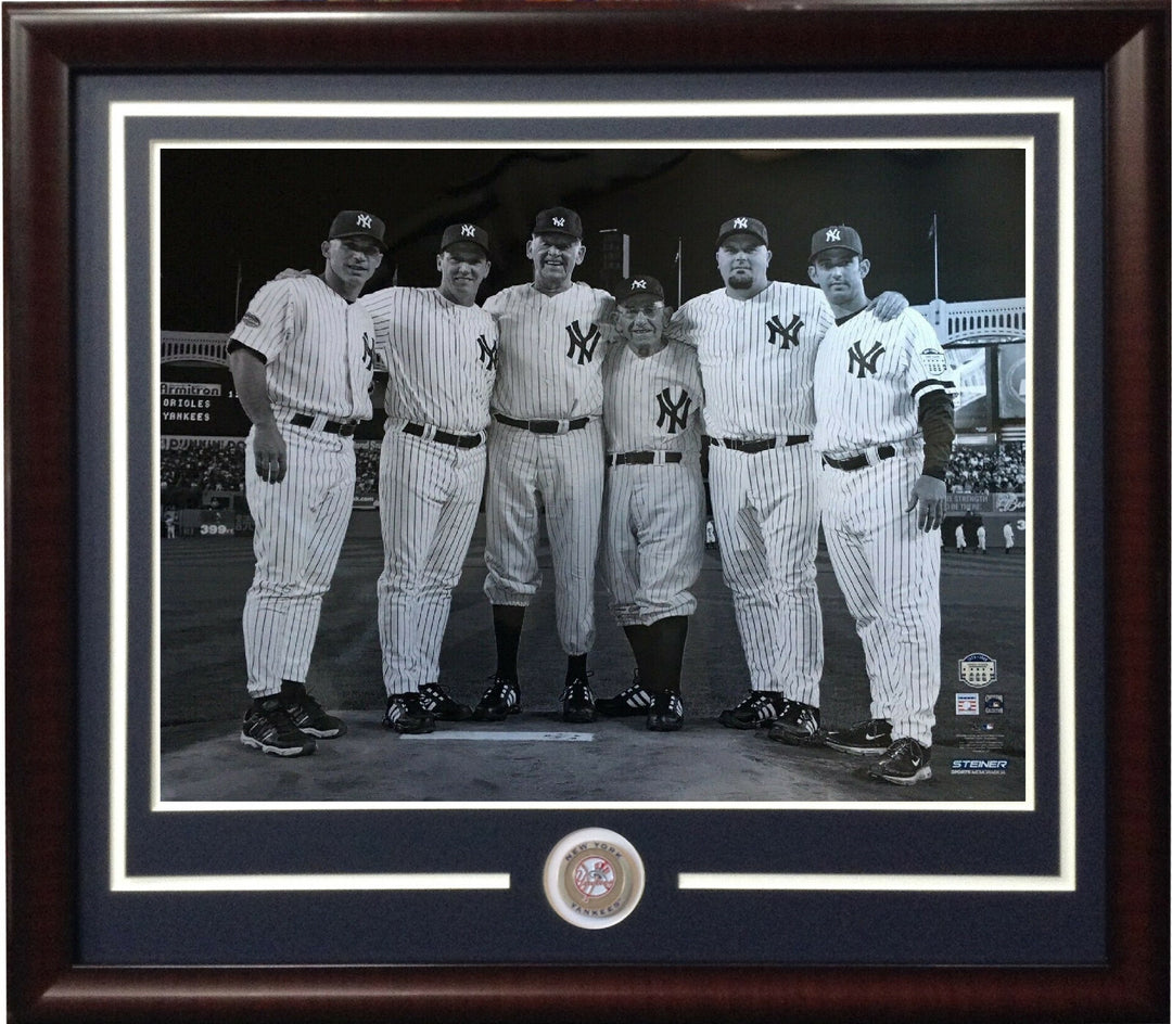 Yankees Perfect 6 16x20 Chrome Photo framed coin Berra Larsen Cone Posada Wells