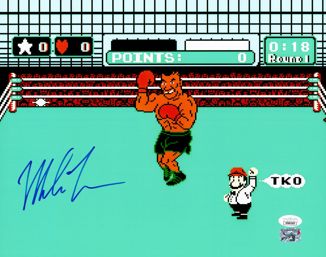 Mike Tyson Signed 11x14 Photo Nintendo NES Punch-Out!! JSA Wit