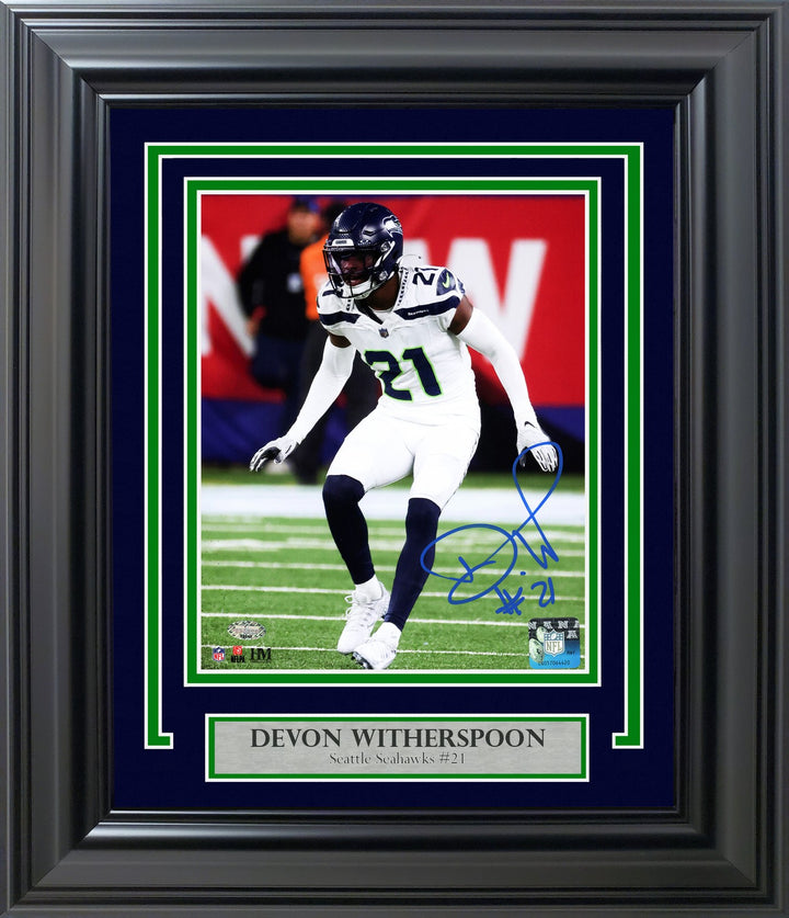 Devon Witherspoon Signed Framed 8x10 Photo Seattle Seahawks MCS Holo