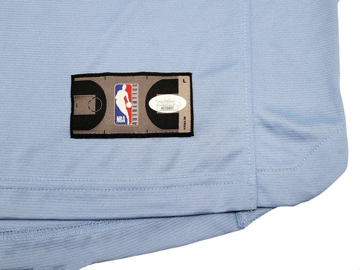 Memphis Grizzlies Ja Morant Signed Light Blue Fanatics Jersey Size L JSA