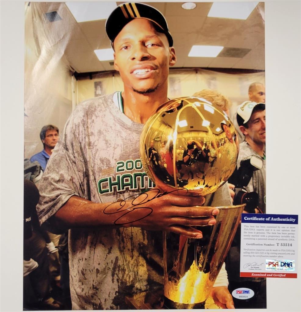 READ Ray Allen signed Boston Celtics 11x14 photo autograph PSA ~ (CREASED)
