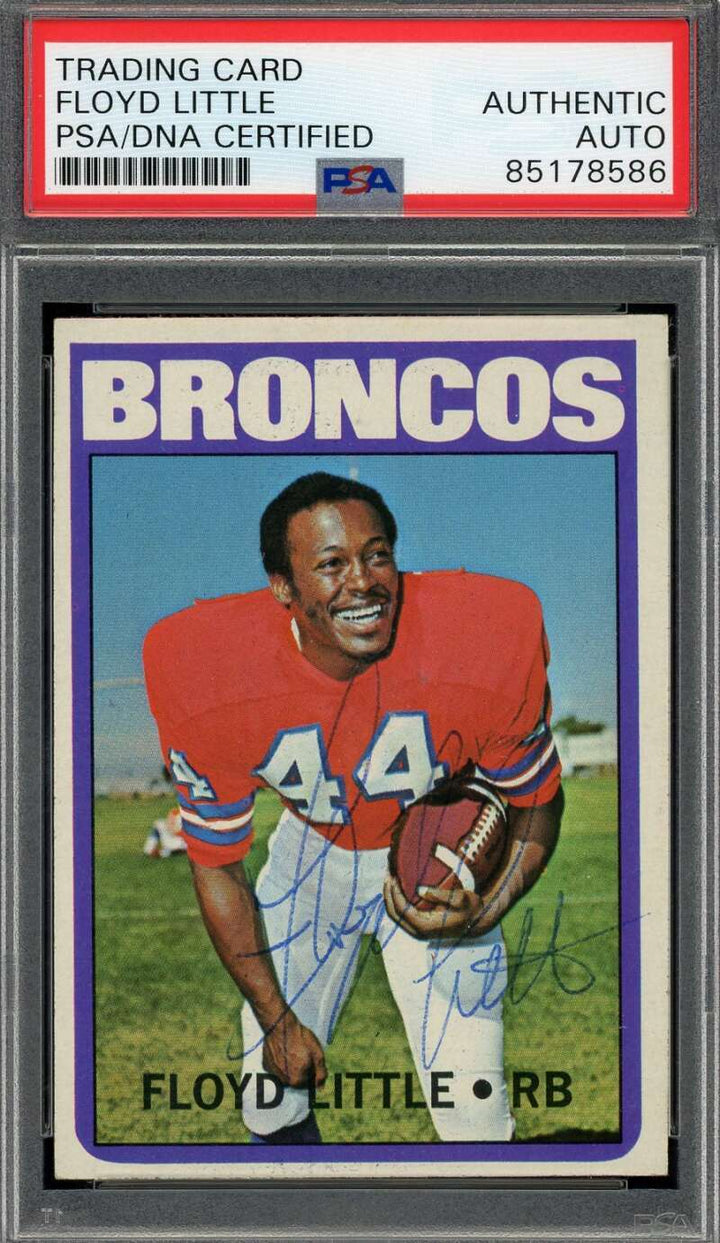 Floyd Little PSA DNA Vintage Signed 1972 Topps Autograph