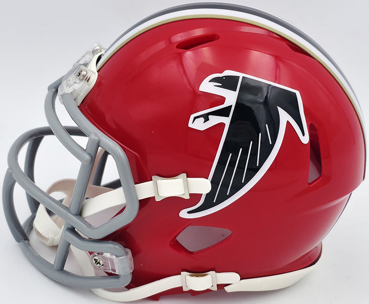 Michael Penix Jr. Auto Falcons 1966-69 Throwback Red Speed Mini Helmet Beckett