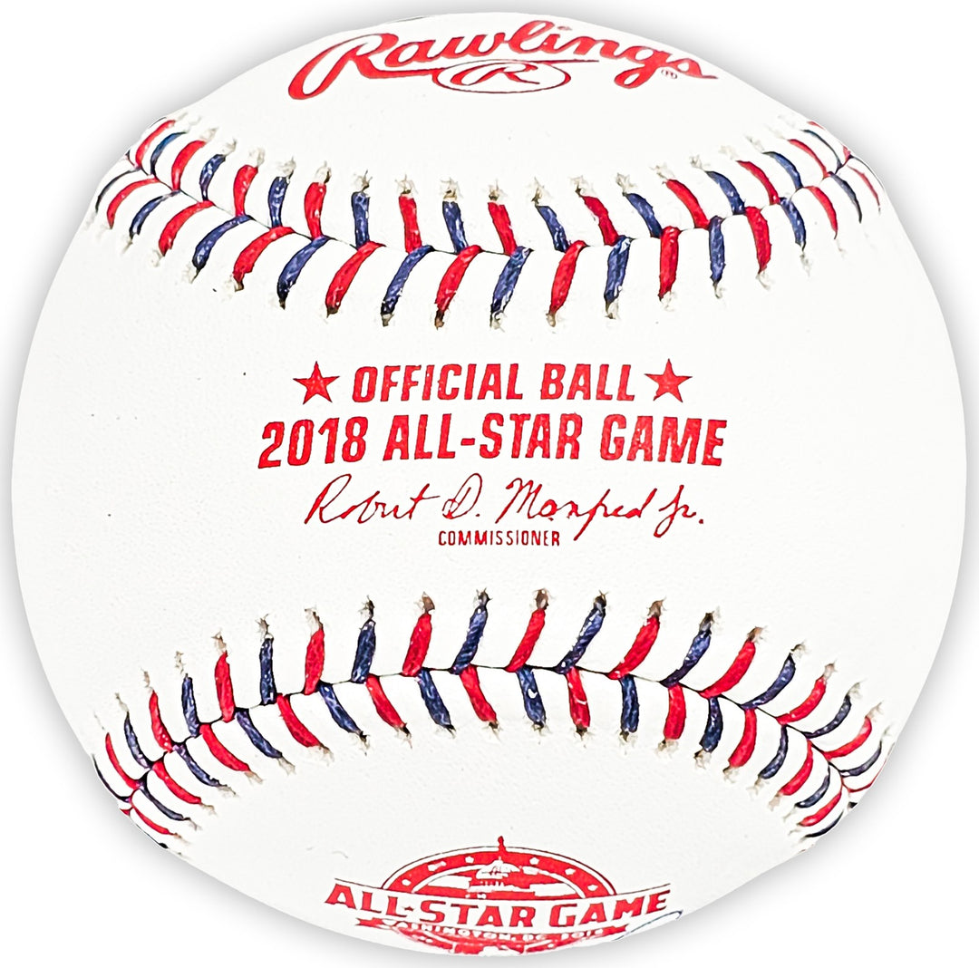 Salvador Perez Auto Official 2018 All Star Game Logo Baseball Royals Beckett