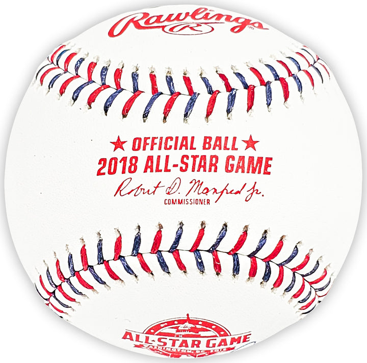 Salvador Perez Auto Official 2018 All Star Game Logo Baseball Royals Beckett