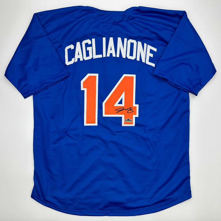 Facsimile Autographed Jac Caglianone Florida Blue Reprint Jersey Size Men's XL