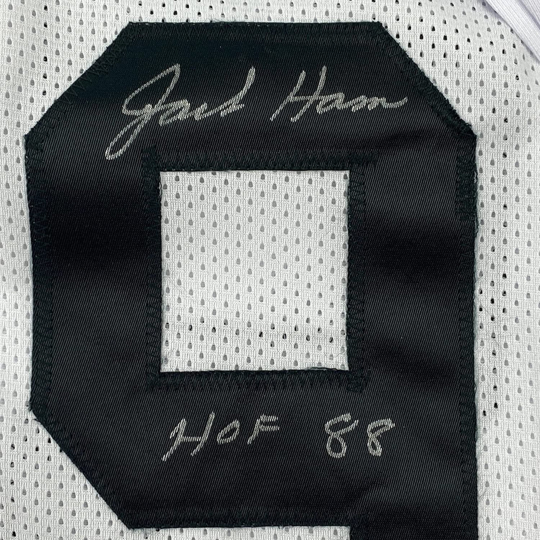 Framed Signed Jack Ham HOF 88 35x39 Pittsburgh White Jersey JSA COA