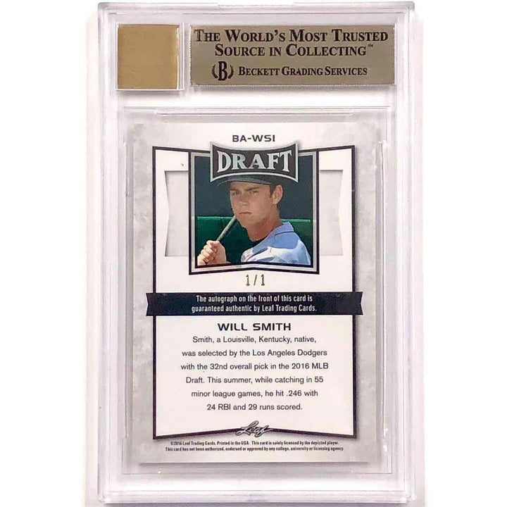 2016 Leaf Metal Draft RC Will Smith rookie Super autograph 1/1 BGS 9.5 Auto 10