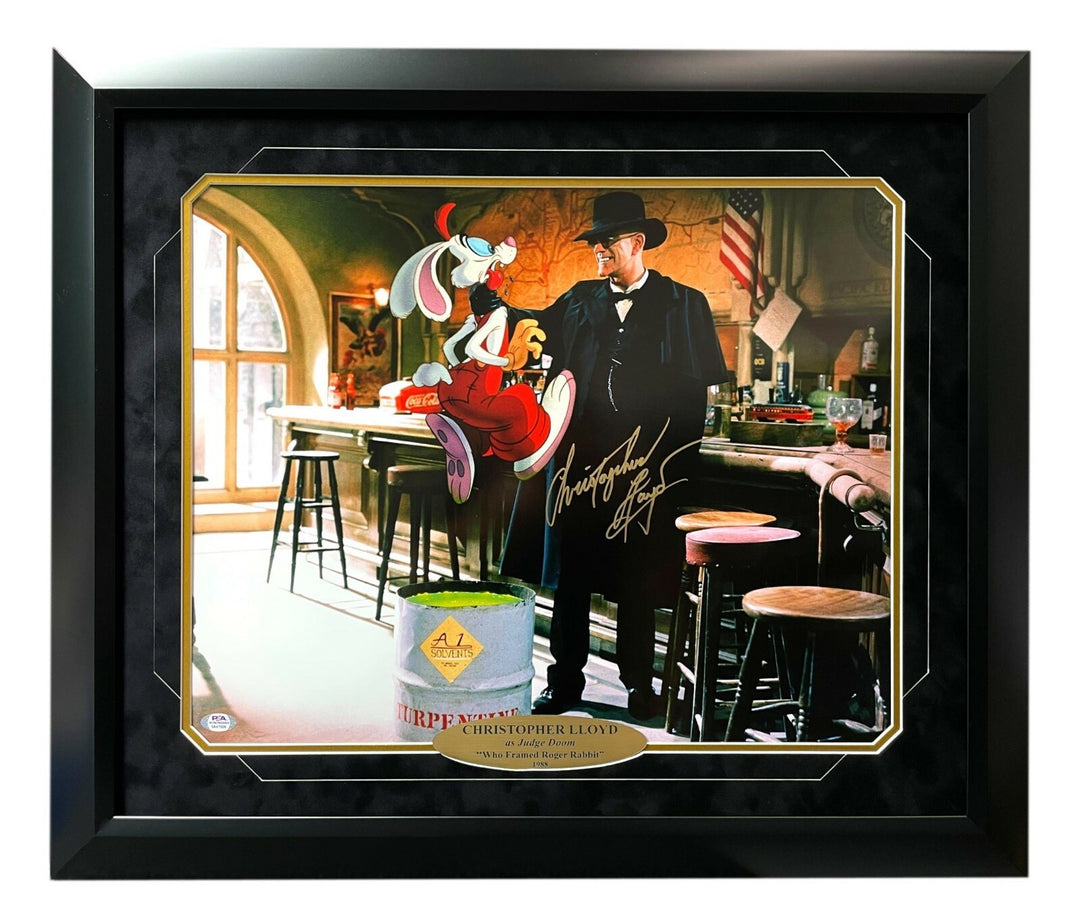 Christopher Lloyd Signed 16x20 Photo Framed Who Framed Roger Rabbit PSA/DNA COA