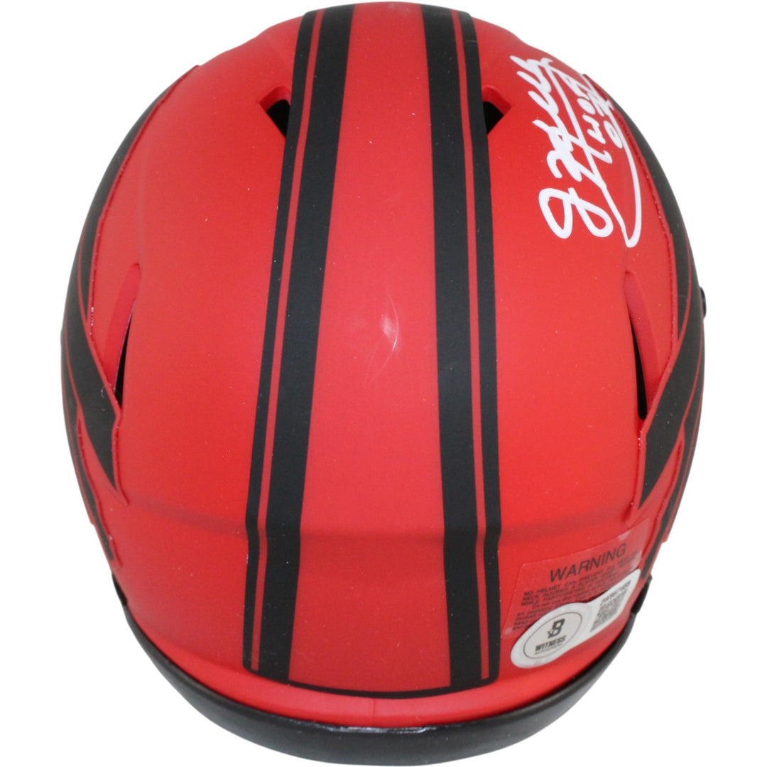 Jim Kelly Autographed/Signed Buffalo Bills Rave Mini Helmet HOF Beckett 53635