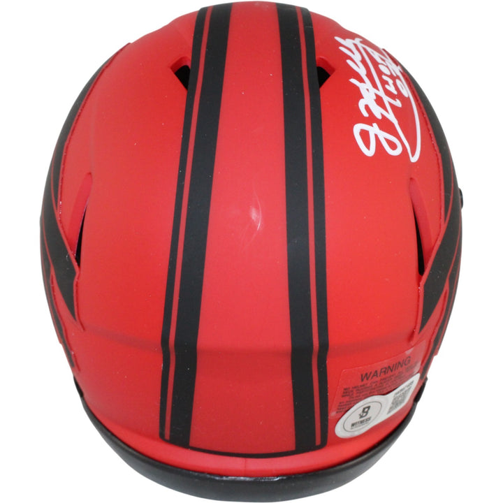 Jim Kelly Autographed/Signed Buffalo Bills Rave Mini Helmet HOF Beckett 53635