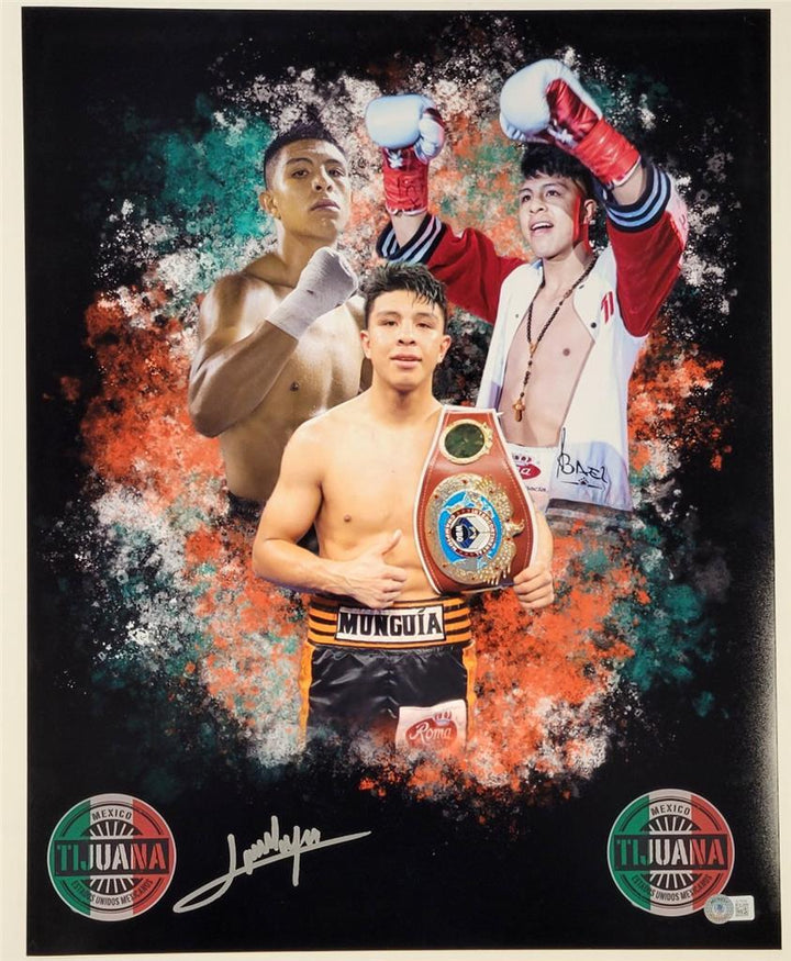 Jaime Munguia signed 16x20 photo boxing autograph ~ Beckett BAS