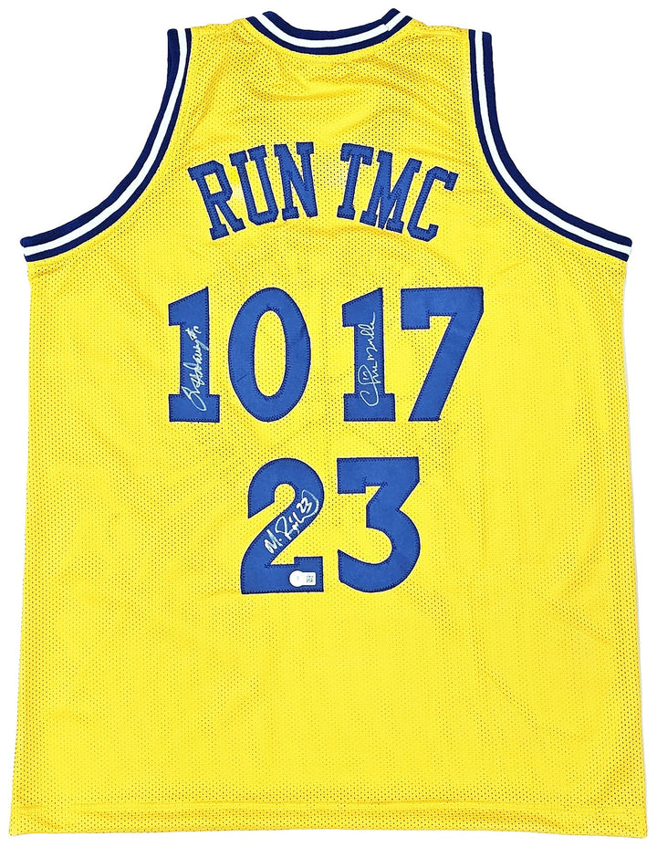 Warriors Chris Mullin, Tim Hardaway & Mitch Richmond Auto Jersey Run TMC Beckett