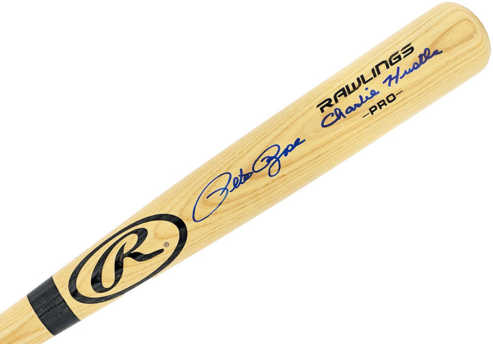 Pete Rose Signed Blonde Rawlings Pro Baseball Bat Reds "Charlie Hustle" PR Holo