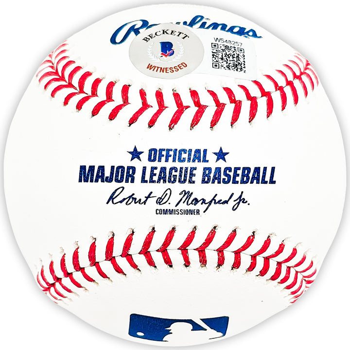 Michael Busch Signed Baseball Chicago Cubs "MLB Debut 4/25/23" Beckett Witness