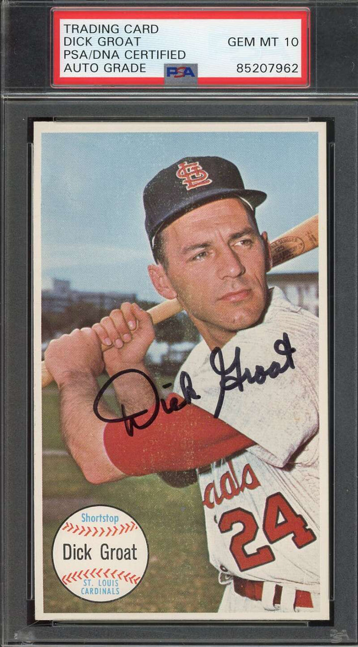 Dick Groat Gem Mint 10 PSA DNA Signed 1964 Topps Giants Autograph