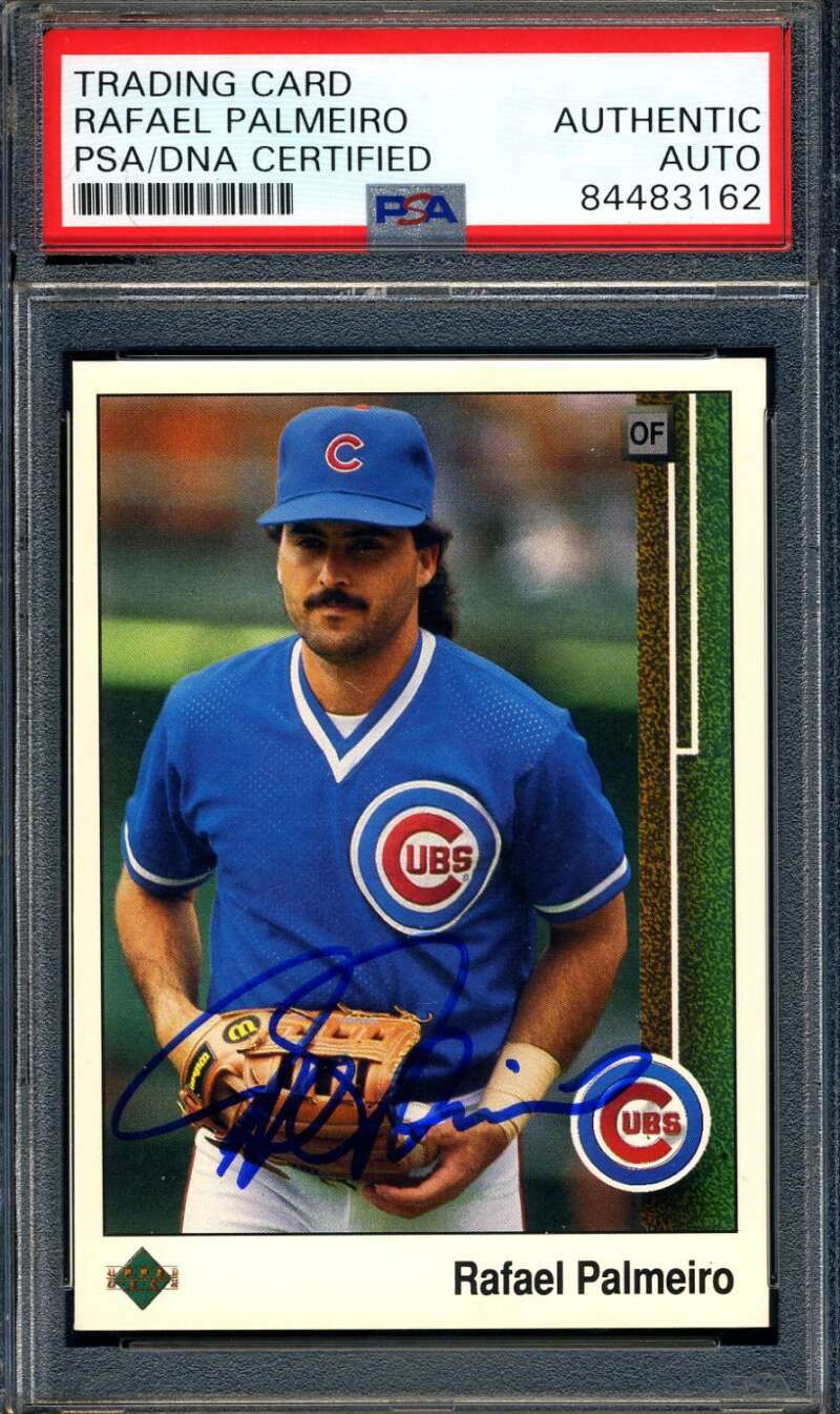 Rafael Palmeiro PSA DNA Coa Signed 1989 Upper Deck Blank Back