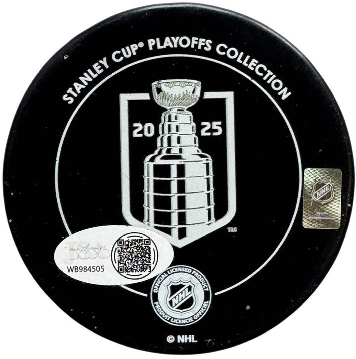 Anton Lundell Signed 2025 Stanley Cup Champions Official Puck (JSA Witness)