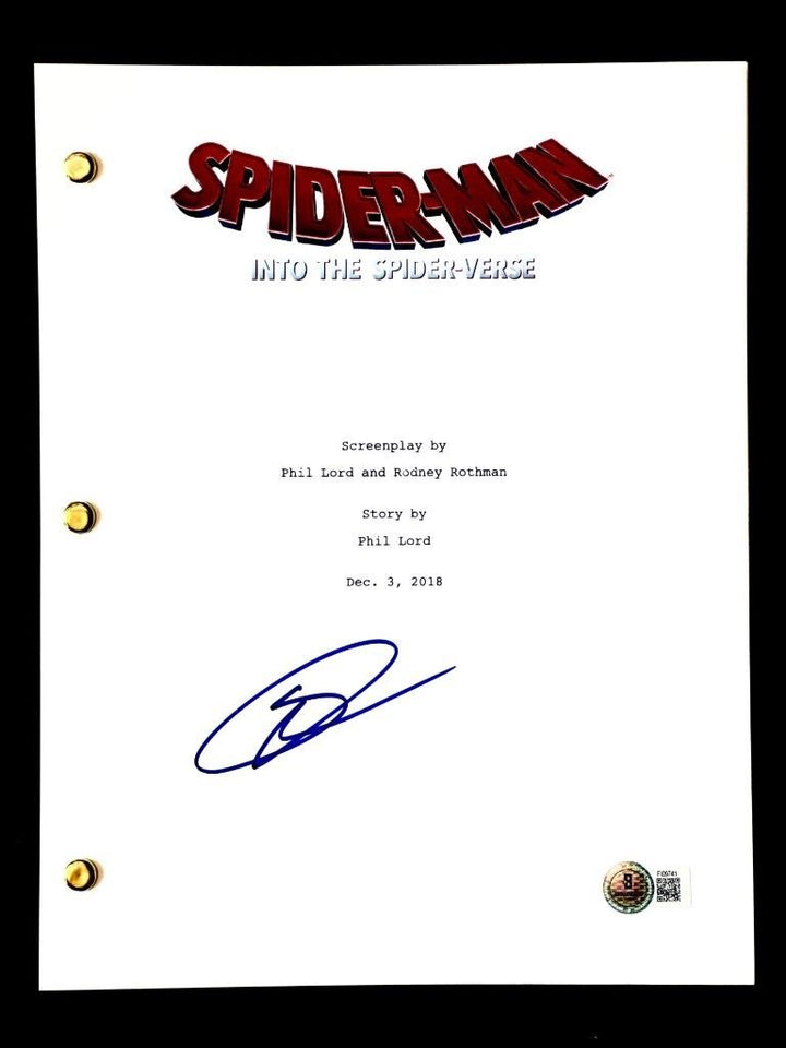 Shameik Moore signed Spider-Man Spider Verse script Miles Morales B~ Beckett BAS