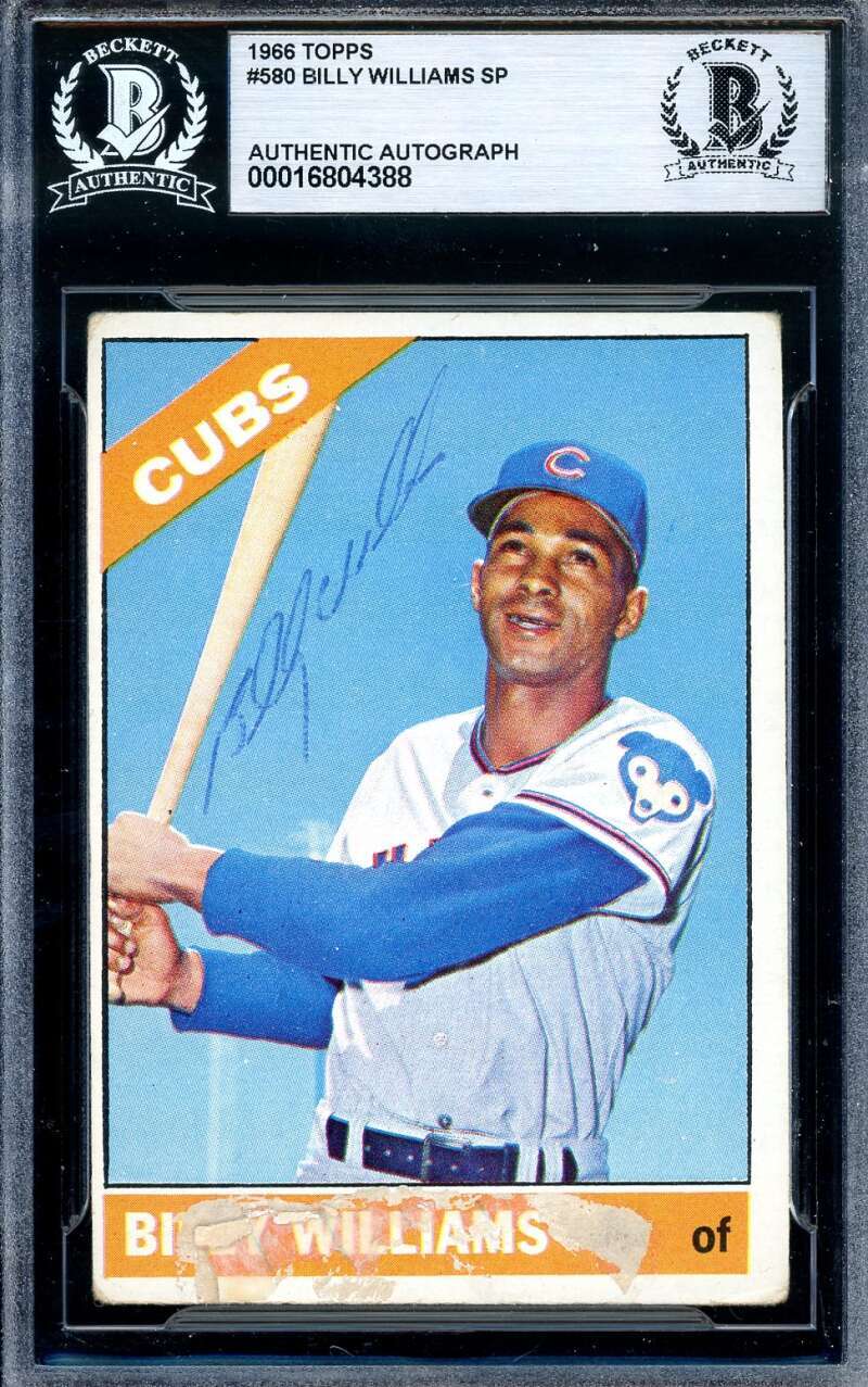 Billy Williams Beckett BAS Vintage Signed 1966 Topps Autographed