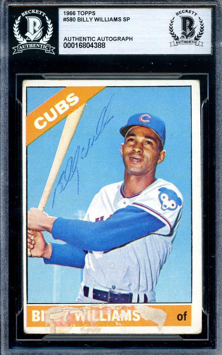 Billy Williams Beckett BAS Vintage Signed 1966 Topps Autographed