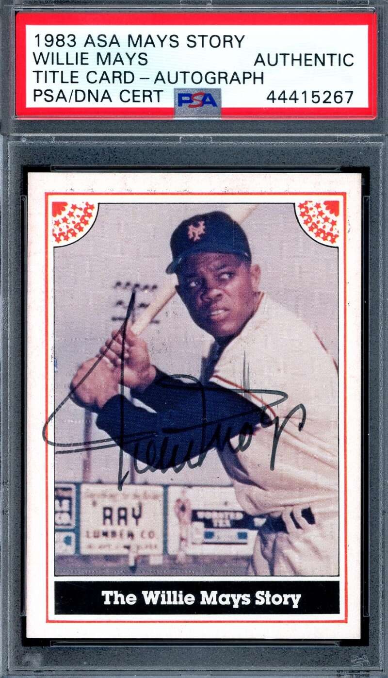 Willie Mays PSA DNA Signed 1983 ASA Mays Story Autograph