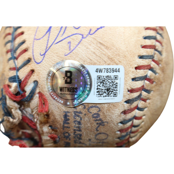 Cast Sandlot Autographed Ripped Custom Baseball Renna +7 Character Beckett 57168