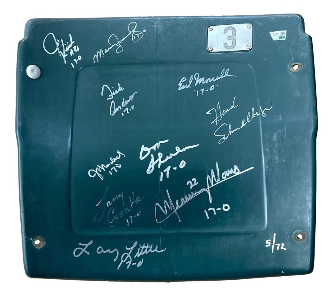 1972 Dolphins (10) Signed Stadium Seatback Shula Csonka & More LE 5/72 Fanatics