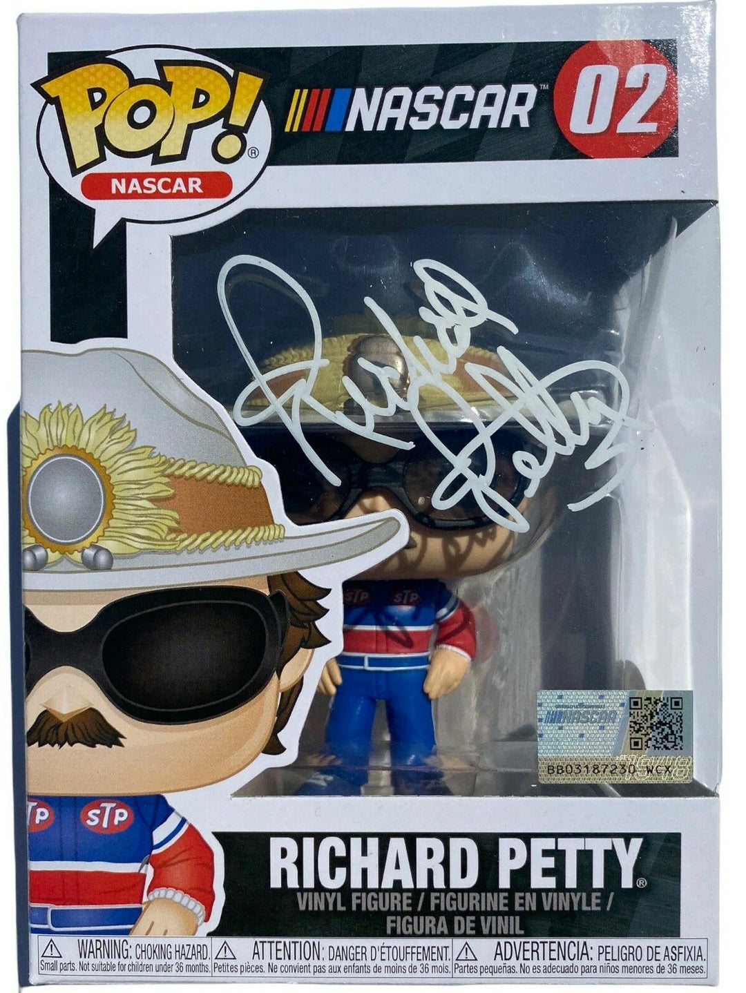 RICHARD PETTY SIGNED AUTOGRAPHED NASCAR 02 FUNKO POP VINYL FIGURE! RACING JSA