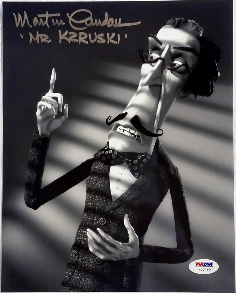 MARTIN LANDAU SIGNED MR. RZYKRUSKI FRANKENWEENIE 8x10 PHOTO ED WOOD PSA/DNA COA