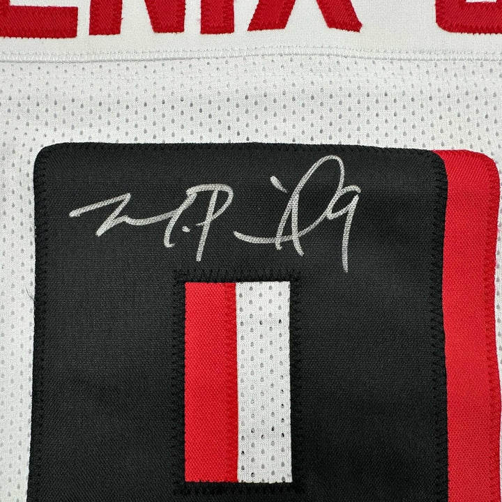 Framed Autographed/Signed Michael Penix Jr. 35x39 Atlanta White Jersey COA