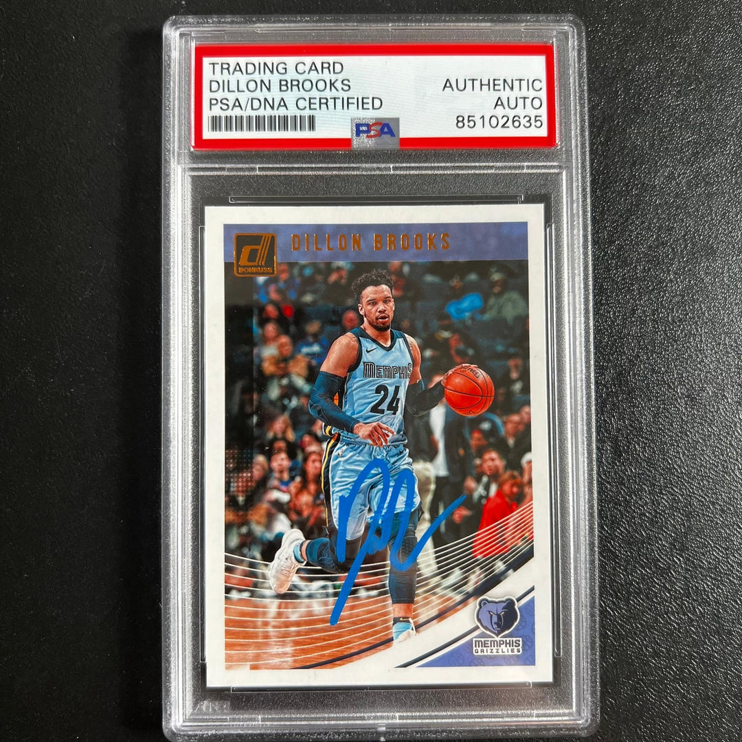 2018-19 Panini Donruss #124 Dillon Brooks Signed Card AUTO PSA Slabbed Grizzlies