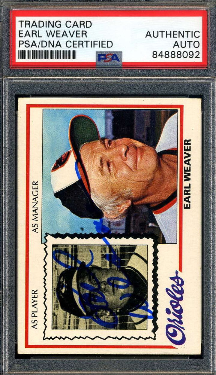 Earl Weaver PSA DNA Signed 1978 Topps Autograph