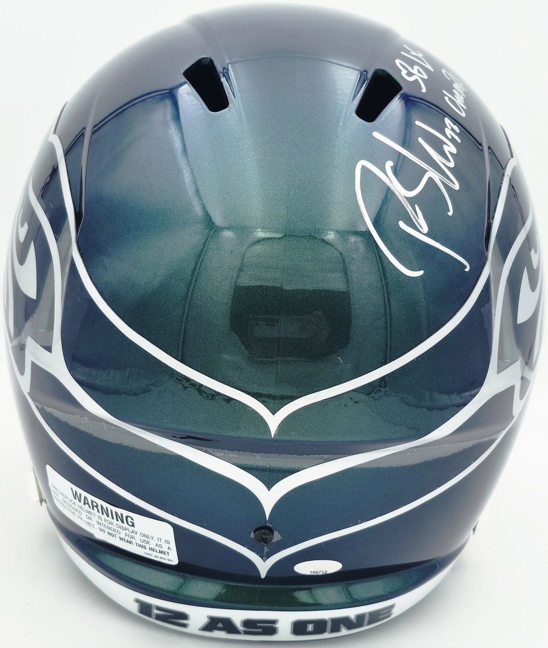 Rashid Shaheed Signed Seahawks Rivalries Full Size Speed Replica Helmet MCS Holo