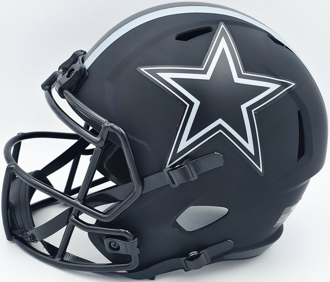 Roger Staubach Auto Cowboys Eclipse Black Full Size Speed Replica Helmet Beckett