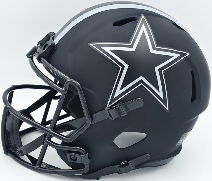 Roger Staubach Auto Cowboys Eclipse Black Full Size Speed Replica Helmet Beckett
